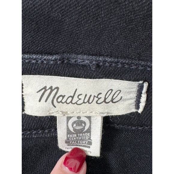 Madewell Mid-Rise Kick Out Crop Jeans in Black Rinse Wash Size 26 - Picture 6 of 13